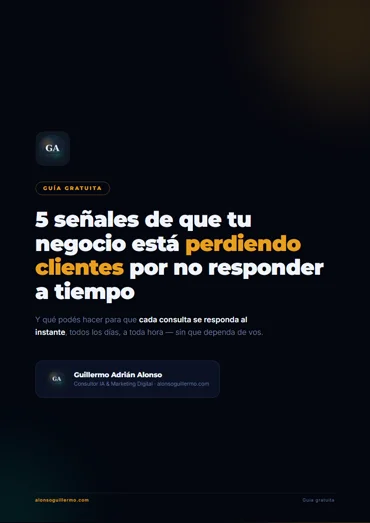 Portada de la guía: 5 señales de que tu negocio está perdiendo clientes